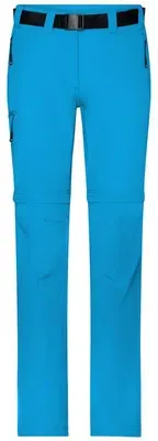 Damen Zipp-Off Outdoorhose JN1201, hellblau, Größe L - hellblau - L