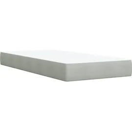 vidaXL Boxspringbett 90 x 200 cm Hellgrau