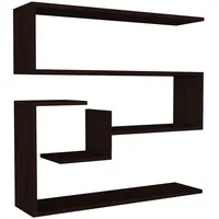 Moebel17 Wandregal Braun, 90x87x22 cm, Wohnzimmer, Regale, Wandregale