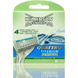 Wilkinson Rasierklingen Quattro Titanium Sensitive 8 St.