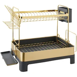 Geschirrabtropfkorb Glamour Goldfarben
