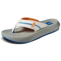 REEF Swellsole Cruiser Recovery Flip Flop für Herren, verbesserte Fußgewölbeunterstützung, wasserfreundlich, Blau/Weiß/Orange, 8 - 40 EU