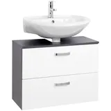 WELLTIME Waschbeckenunterschrank Texas Breite 70 cm grau