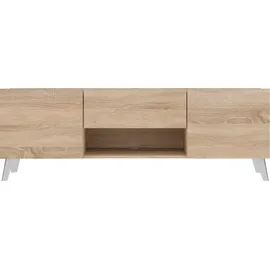 FMD Brighton Lowboard 140 cm Braun Holz