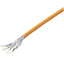 TRU Components Netzwerkkabel CAT 6a S/FTP 4 x 2 x 0.24 mm≤ Orange 100 m),