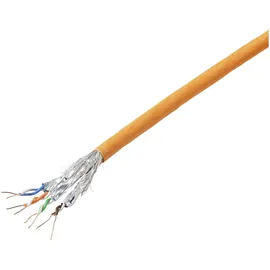 TRU Components Netzwerkkabel CAT 6a S/FTP 4 x 2 x 0.24 mm≤ Orange 100 m),