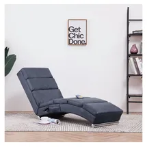vidaXL Massage Chaiselongue Kunstleder 54,5 x 71 x 112,5 cm Grau mit Fernbedienung