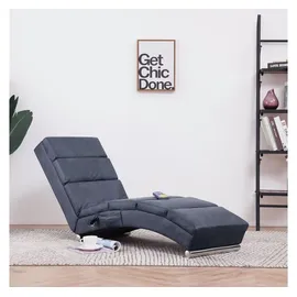 vidaXL Massage Chaiselongue Kunstleder 54,5 x 71 x 112,5 cm Grau mit Fernbedienung
