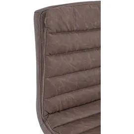 BIZZOTTO Barhocker Connor 2er-Set aus Kunstleder, klassisch höhenverstellbar, Braun, gepolstert