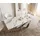DeLife Esstisch Edge 180-220x100 Keramik Calacatta Luxe Weiß-Gold-Grau Spider Flachstahl Edelstahl ausziehbar