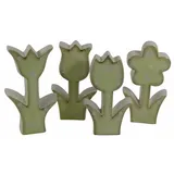 Hti-Living Frühlingsblumen 4 er Set Keramikblumen