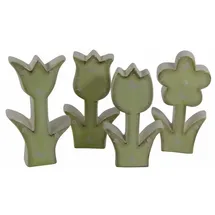 Hti-Living Frühlingsblumen 4 er Set Keramikblumen