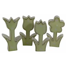 Hti-Living Frühlingsblumen 4 er Set Keramikblumen
