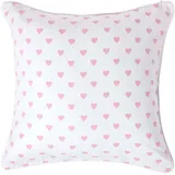 Homescapes Kissenbezug Herzen 60 x 60 cm Rosa