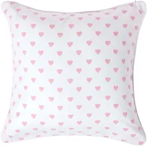Homescapes Kissenbezug Herzen 60 x 60 cm Rosa