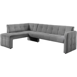 Essbank EXXPO - SOFA FASHION "Barista, bequem und elegant, hohe Bodenfreiheit", grau, B:245cm H:83cm T:159cm, Sitzbänke, Eckbank Barista bequem und elegant, hochwertige Detailverarbeitung