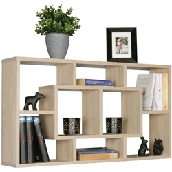 Wandregal `Rur`: Modernes Design, `Rur`, melaminharzbeschichtet. Beige, 85x16x48 cm | Kadima Design