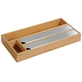 KESPER Folienspender Bambus B/H/L: ca. 19x5,4x42 cm Farbe: Braun | 58041 13