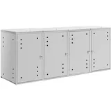 Uniprodo Mülltonnenbox - 4 x 240 l - Luftlöcher