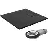 luxebath Duschwanne 90x90 cm Schwarz