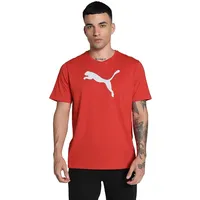 Puma teamRISE Logo Baumwolltrikot Herren 01 red/white XL
