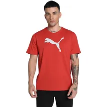 Puma teamRISE Logo Baumwolltrikot Herren 01 red/white XL