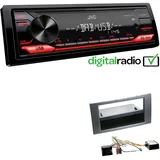 JVC KD-X182DB DAB+ Autoradio für Ford Transit 2006-2013 dunkelsilber/anthrazit