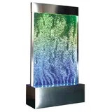 JVmoebel Zimmerbrunnen LED Wasserwand Wasser Wände Wasser Blasen Wand Waterwall 80x160cm, Made in Europa weiß