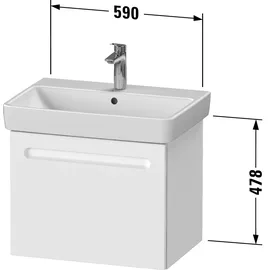 Duravit No.1 Waschtischunterbau wandhängend, 1 Auszug, 590x426x478mm, N14282049490000, Farbe: Graphit Matt Dekor
