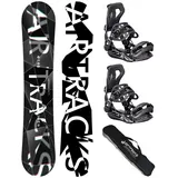 Airtracks Herren Snowboard Set Refractions Game + Bindung Master L + SB schwarz 159 CM