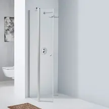 Koralle TwiggyPlus Fünfeckdusche mit Pendeltür 100 x 185 cm bronze/transparent VZ34810018AA1