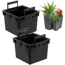 Botle Set 2 Topfeinsätzen 26 x 26 x 20,5 cm Schwarz