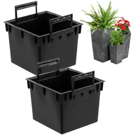 Botle Set 2 Topfeinsätzen 26 x 26 x 20,5 cm Schwarz