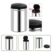 The Living Store Automatischer Sensor-Mülleimer 30 L Edelstahl - Silber