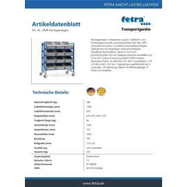 FETRA Montagewagen 300 kg
