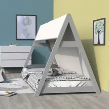 le quai des affaires Hausbett Tipi 90 x 200 cm Fichte massiv grau
