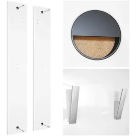 Vladon Garderobenpaneel Vladon 24 x 140 x 2 cm Schwarz matt