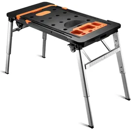 Wiltec Werkbank 108,5x55x52cm Sägebock, 250kg Rollbrett, Sackkarre