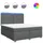 vidaXL Boxspringbett 180 x 200 cm Dunkelgrau