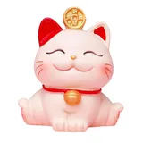 Cyrank Begrüßungskatze, Mini-chinesische Winkekatze Maneki Neko Glückskatze Japanische Glückskatze Süße Katzendekoration Viel Glück Reichtum Katzen(04)