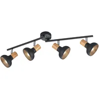 Trio Reality Spot Latika 4-flammig Schwarz Matt 71 cm