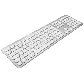 Macally BTWKEYMB-DE, erweiterte Quick-Switch Bluetooth Funk-Tastatur für Mac, PC, iOS und Android, Ziffernblock, deutsches QWERTZ Layout mit Umlauten, Alu-Design