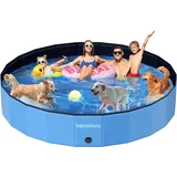 Meowant Faltbarer Hundepool 246x40 cm, PVC, rutschfest, ohne Pumpe