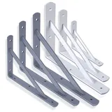 PRIOstahl® REGALTRÄGER METALL | SCHWERLASTTRÄGER | REGALHALTER | 330 x 495 mm | Regalbodenträger Schwerlastkonsole Wandkonsole Regalwinkel Schwerlastwinkel (2 Stück, weiss)