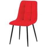 CLP Esszimmerstuhl Antibes Stoff rot