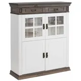 Home Affaire Highboard »Vinales«, Vitrine, Breite 112 cm, weiß