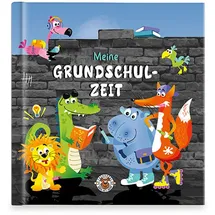 Trendhaus 968517 - Classroom Champions Freundebuch Meine Grundschulzeit, ca. 16 x 16 cm, Freundschaftsbuch für bis zu 20 Freunde