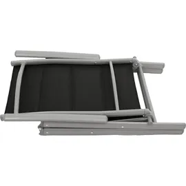 DEGAMO Gartengarnitur BAGO 5-teilig, Alu silbergrau + Kunstgewebe schwarz - Grau