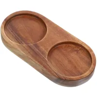 HOLIDYOYO Holz Tablett für Pfeffer und Gewürzmühlen Vielseitiger und Leicht zu Reinigender Untersetzer als Küchenorganizer für Besondere Anlässe und Hochzeiten