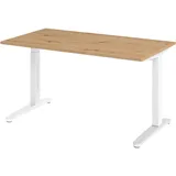 bümö Schreibtisch Serie-XB Asteiche Nachbildung / Weiß